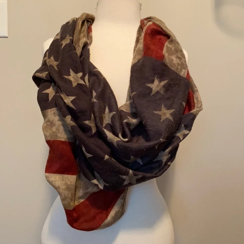 infinity flag Red Whit Blue Scarve 🧣♥️😎
